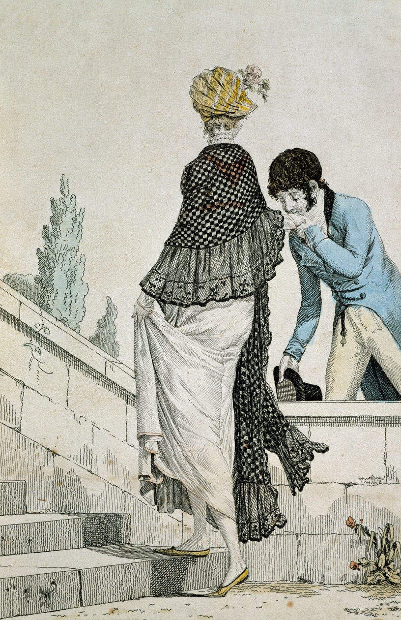 Scena szarmancka, Louis-Philibert Debucourt (1755-1832), rycina. Francja autorstwa Philibert Louis Debucourt
