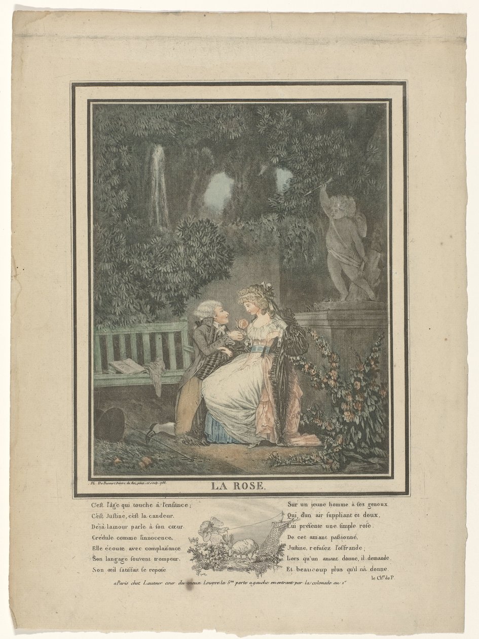 Róża, 1788 autorstwa Philibert Louis Debucourt