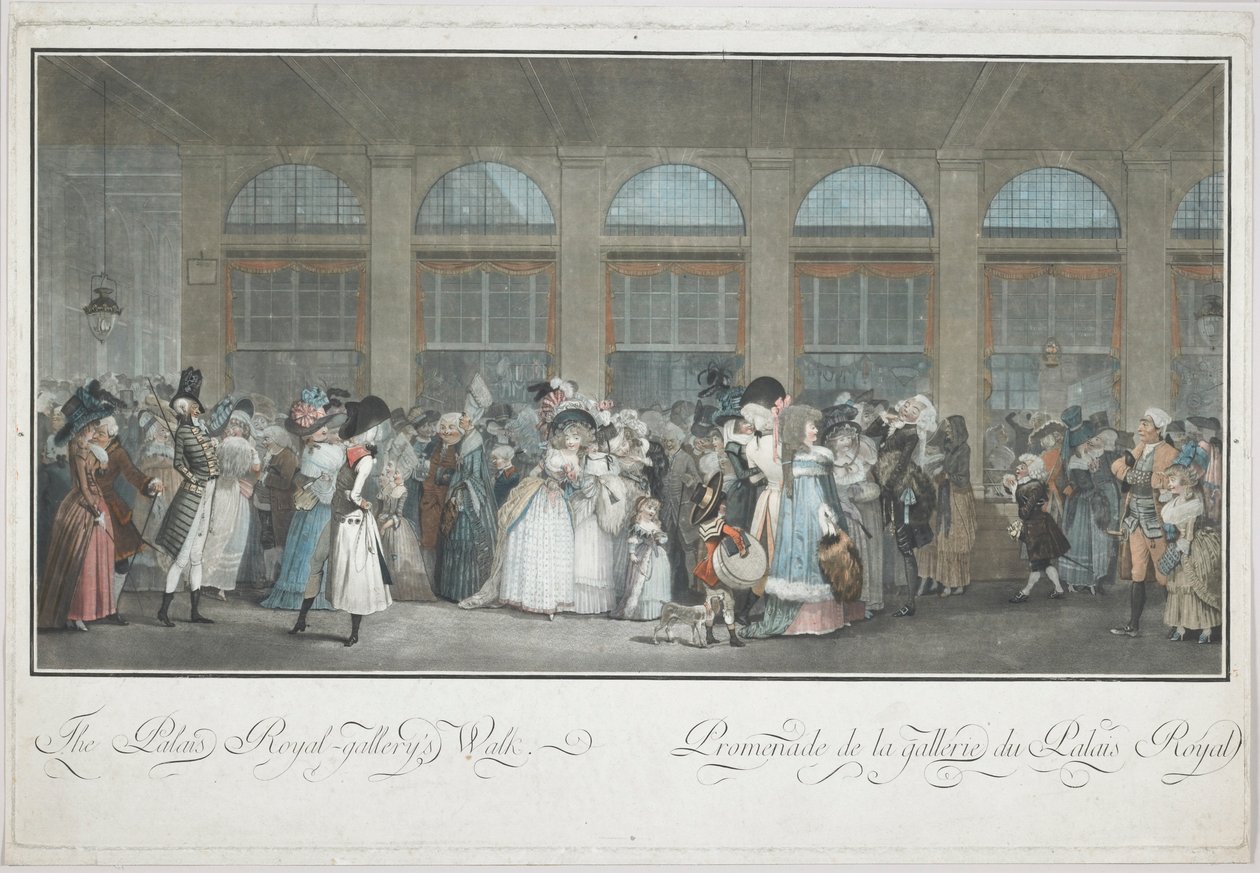 Spacer po Galerii Palais Royal autorstwa Philibert Louis Debucourt