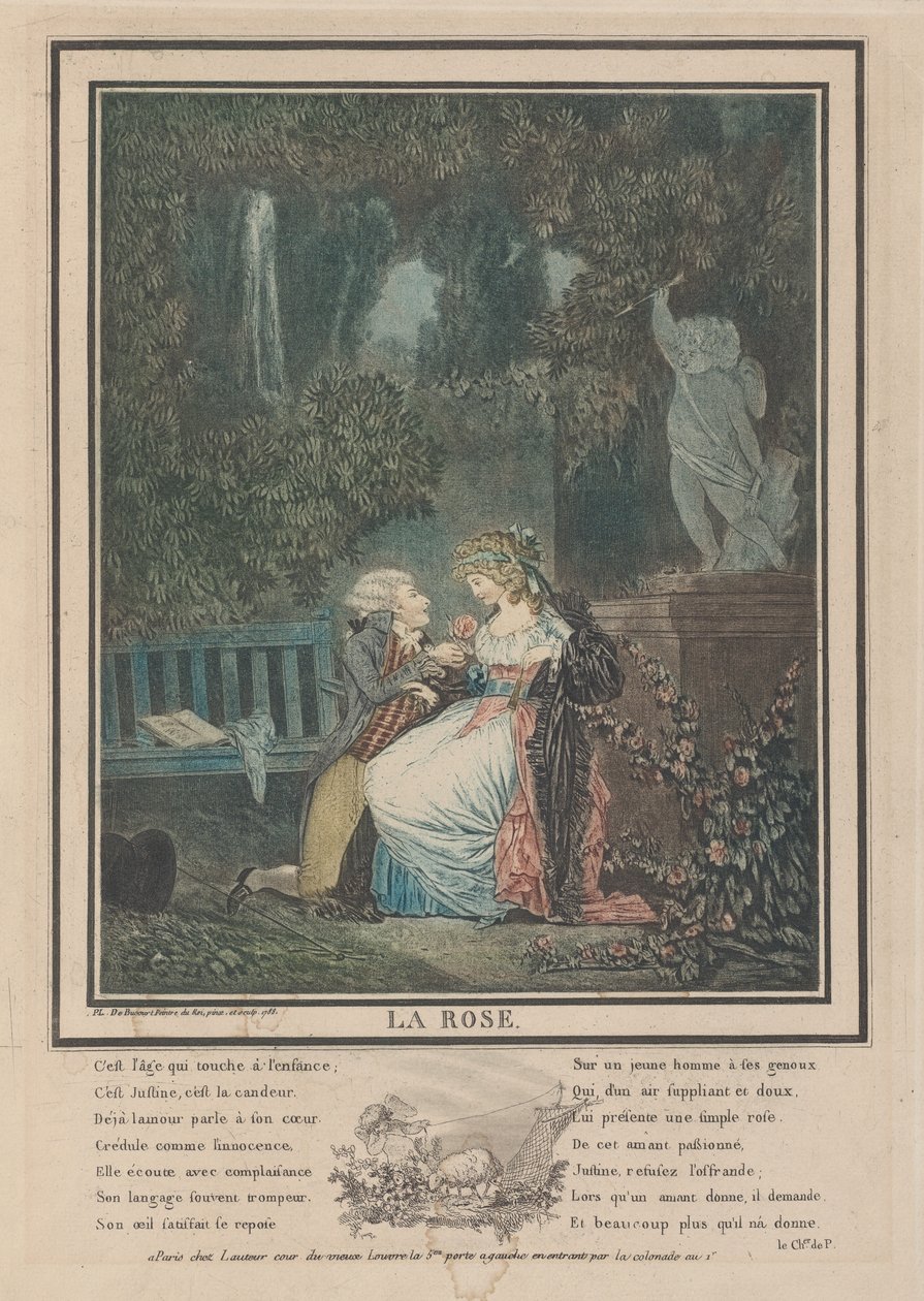 Róża, 1788. autorstwa Philibert Louis Debucourt