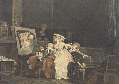 Dwa pocałunki autorstwa Philibert Louis Debucourt