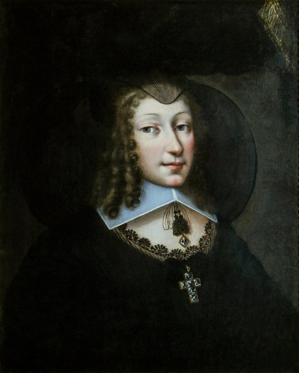 Christine Marie z Francji 1606-1663, księżna Sabaudii w stroju wdowy, 1638-1640. autorstwa Philibert Torret