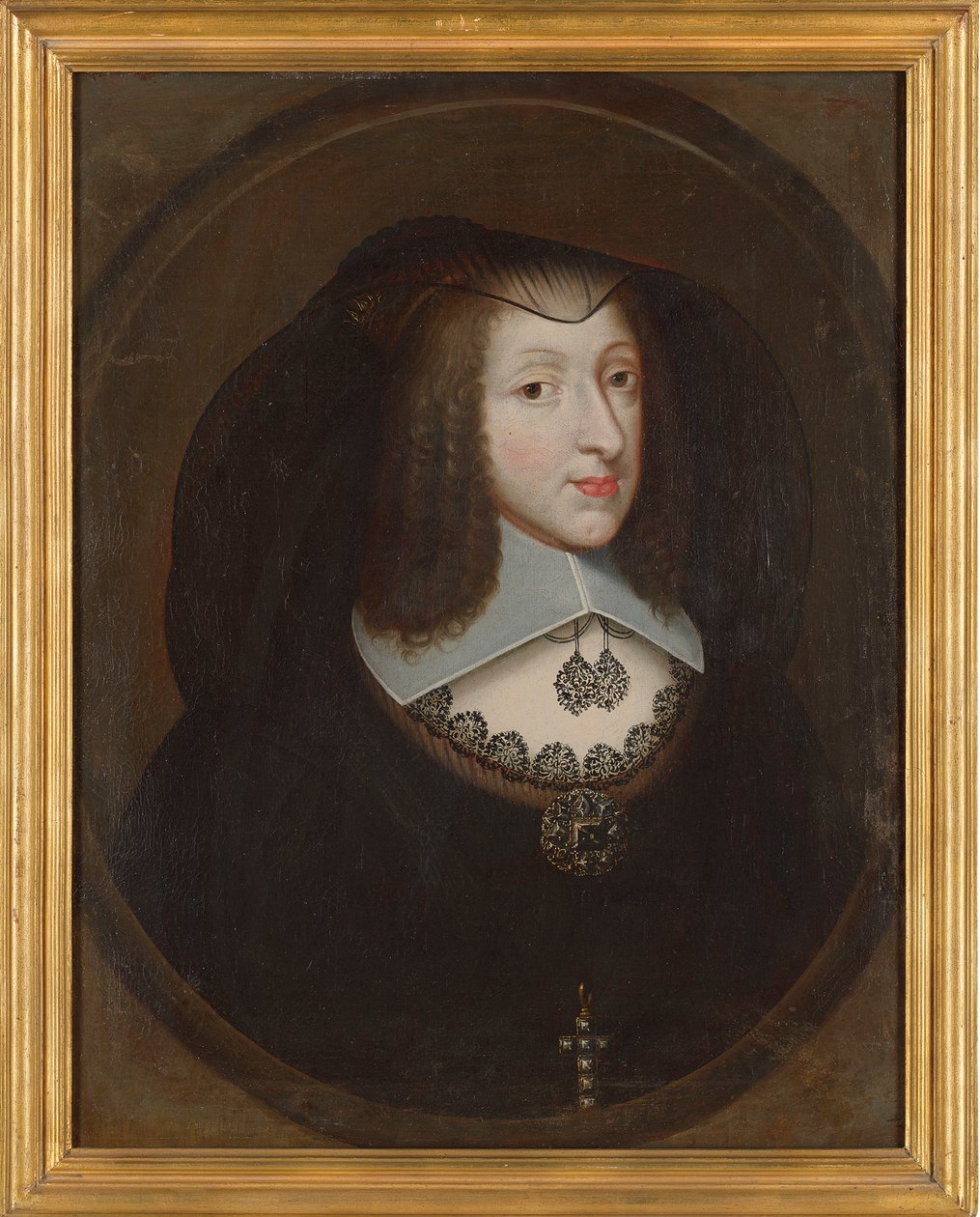 Christine Marie z Francji 1606-1663, księżna Sabaudii w stroju wdowy, ok. 1930 r. 1640. autorstwa Philibert Torret