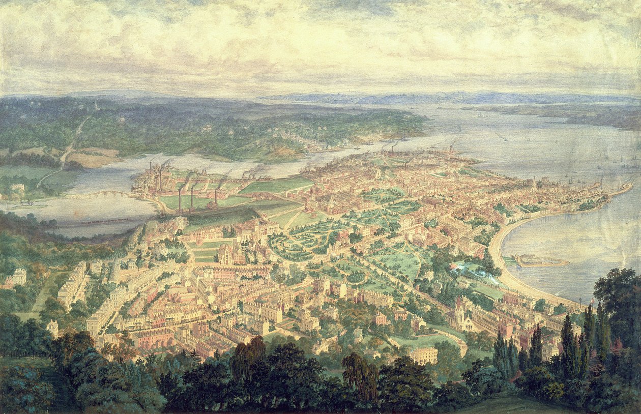 Southampton w roku 1856 autorstwa Philip Brannon