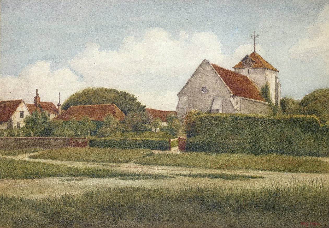 Wiejski Kościół, 1891 autorstwa Philip Burne Jones