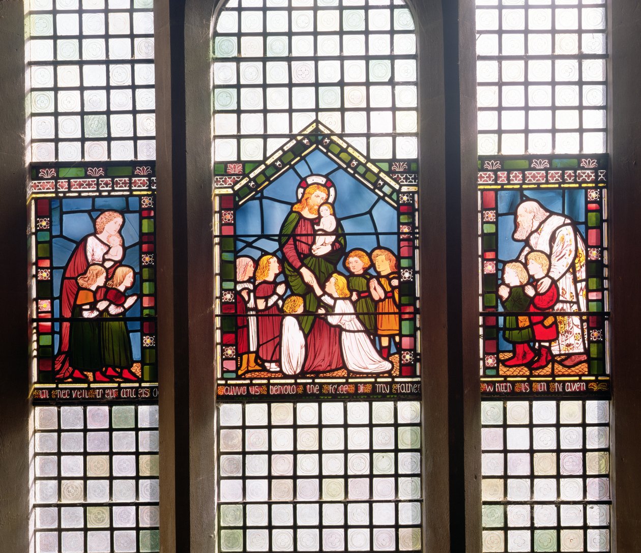 Chrystus błogosławi dzieci, 1861 (witraże) (szczegóły zob. 120157) autorstwa Philip Burne Jones