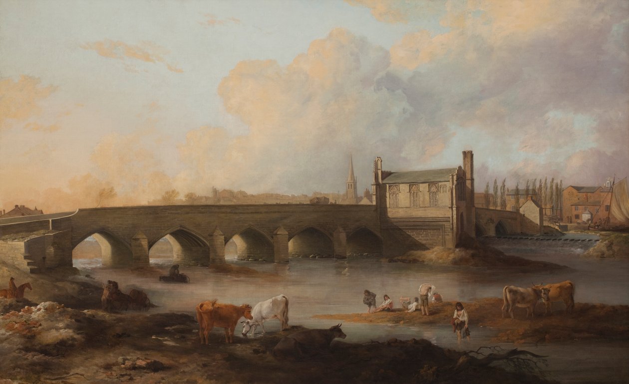 Wakefield Bridge i kaplica Chantry, 1793 autorstwa Philip Reinagle