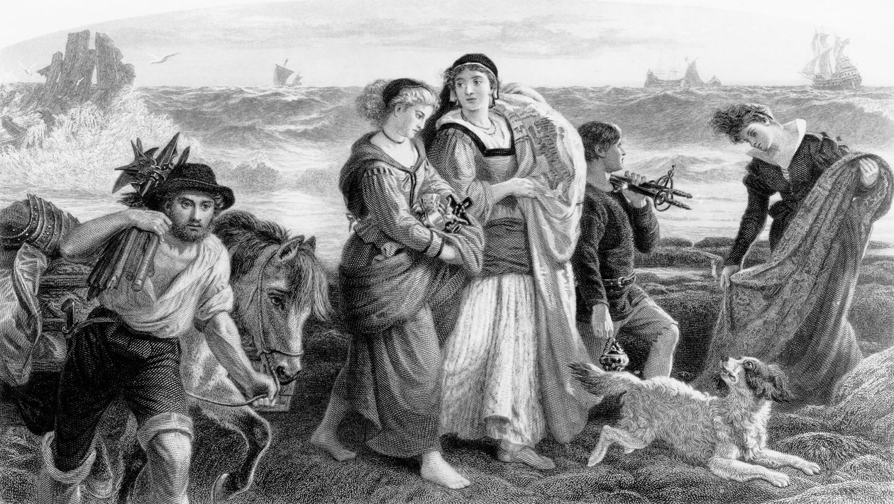 Drift Wreck z Armady, grafika wykonana przez C.H. Jeens, opublikowany w Art Journal 1870 autorstwa Philip Richard Morris