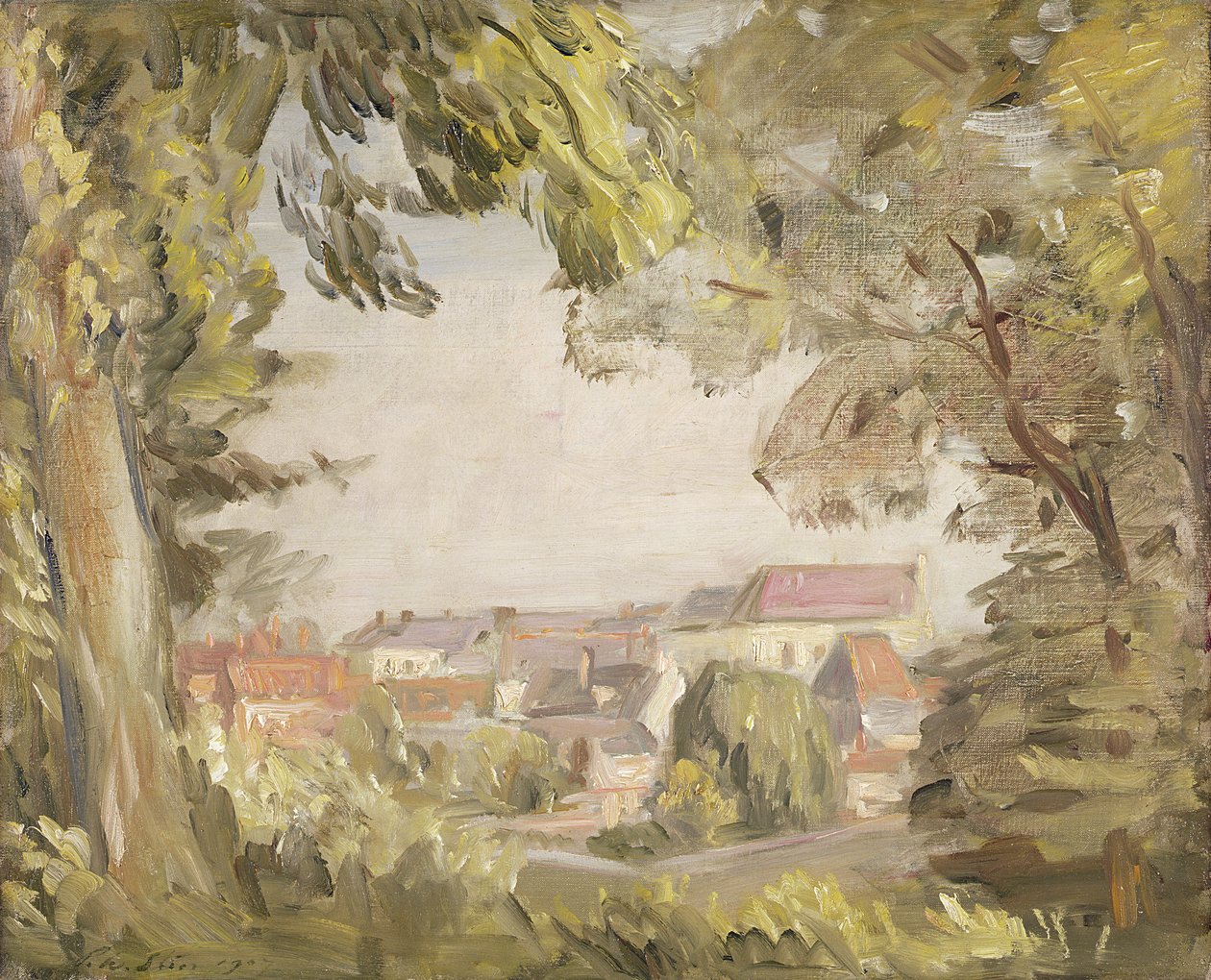 Montreuil z murów obronnych, 1907 autorstwa Philip Wilson Steer