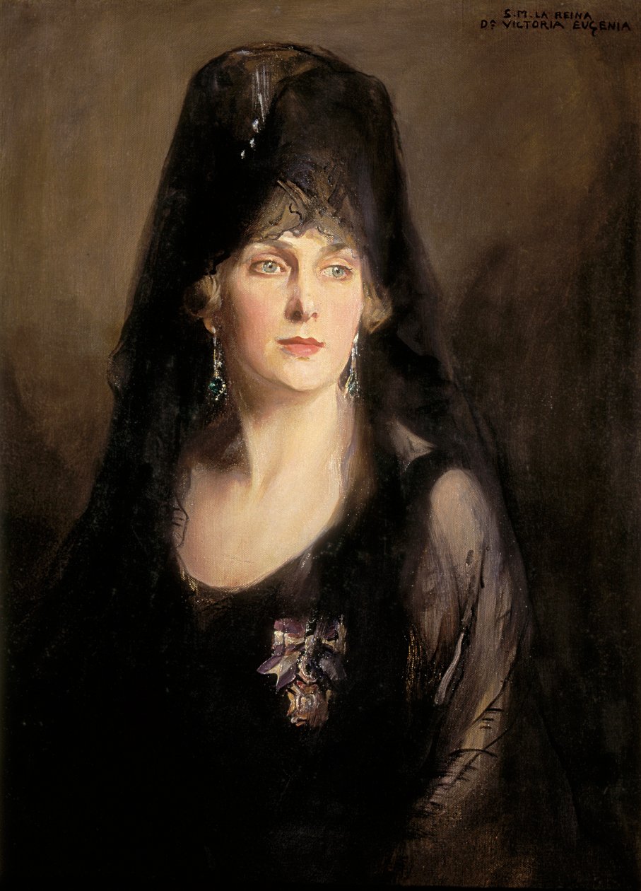 Portret Wiktorii Eugenii z Battenberg (1887-1969), XX wiek (olej na płótnie) autorstwa Philip Alexius de Laszlo