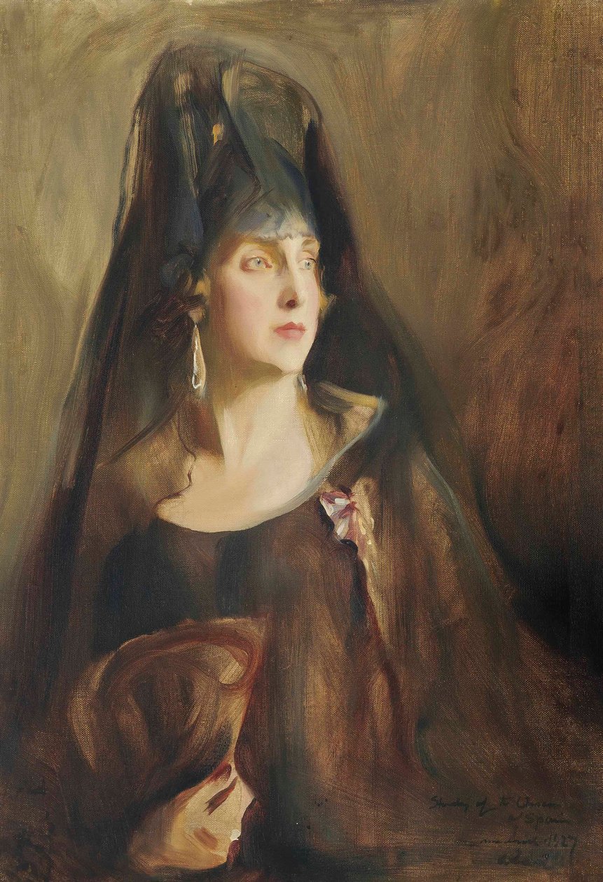 Królowa Wiktoria Eugenia z Hiszpanii 1887-1969, 1927. autorstwa Philip de László