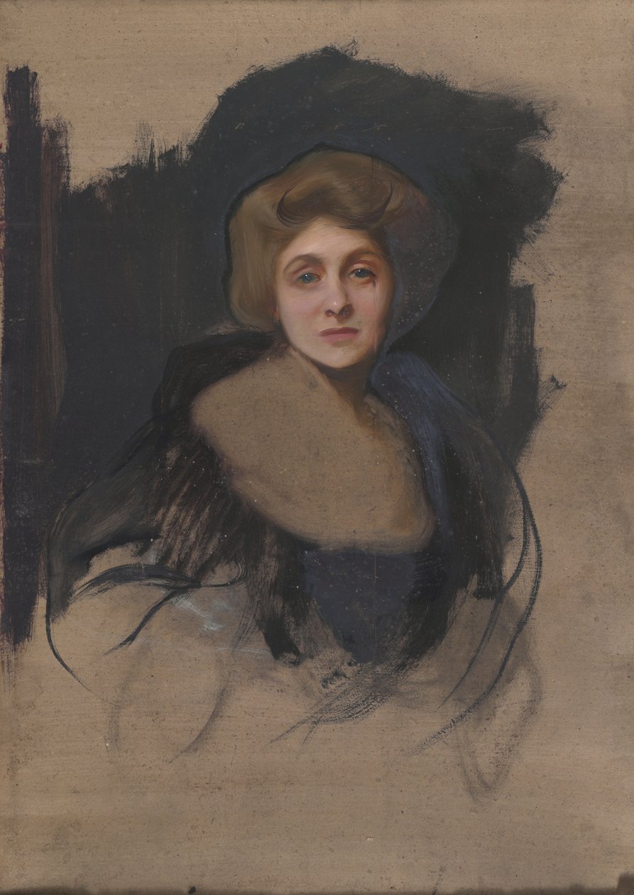 Szkic do portretu wicehrabiny Lee z Fareham (verso) autorstwa Philip Alexius de Laszlo