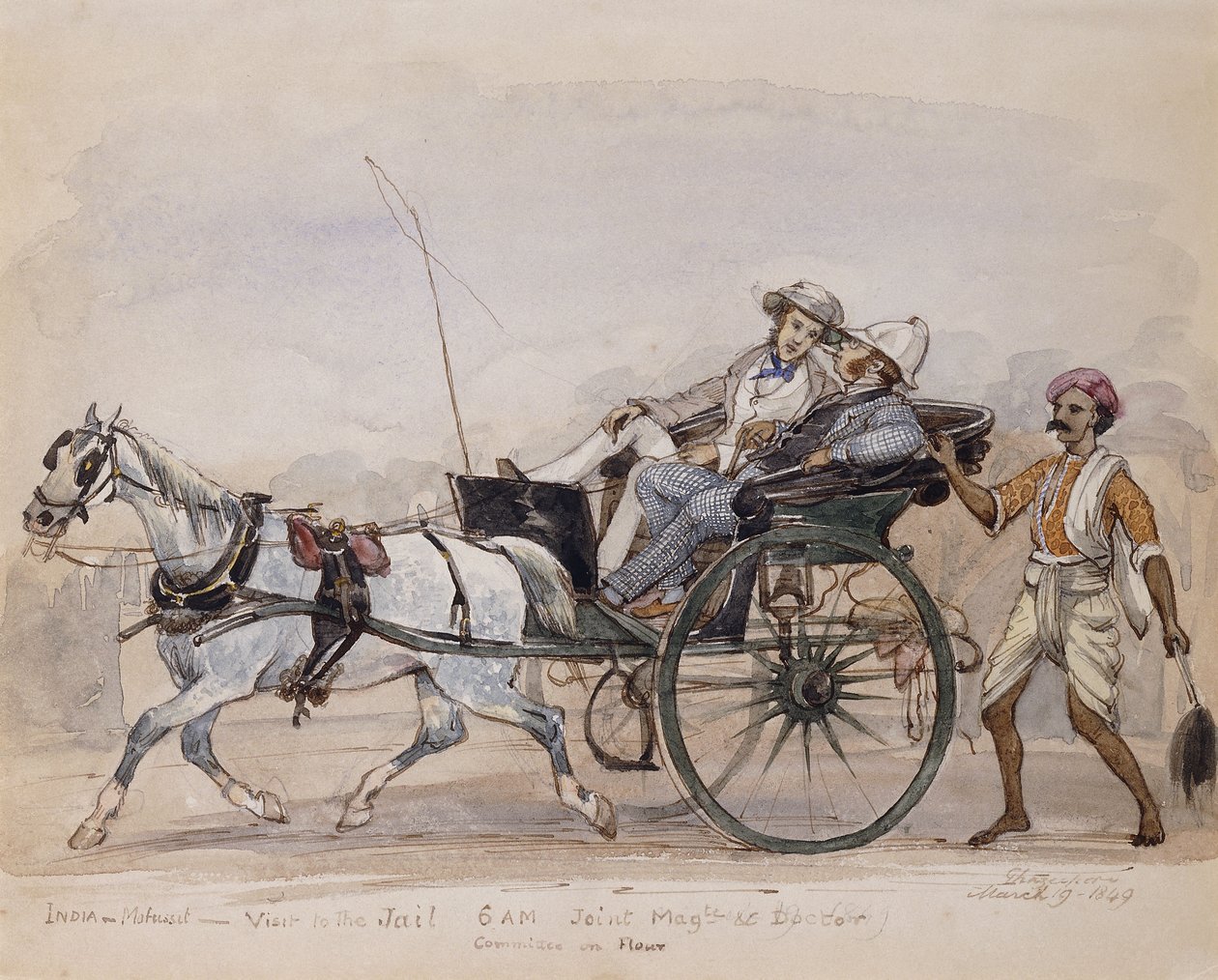 Wizyta w więzieniu, 1849 autorstwa Philip Charles Trench