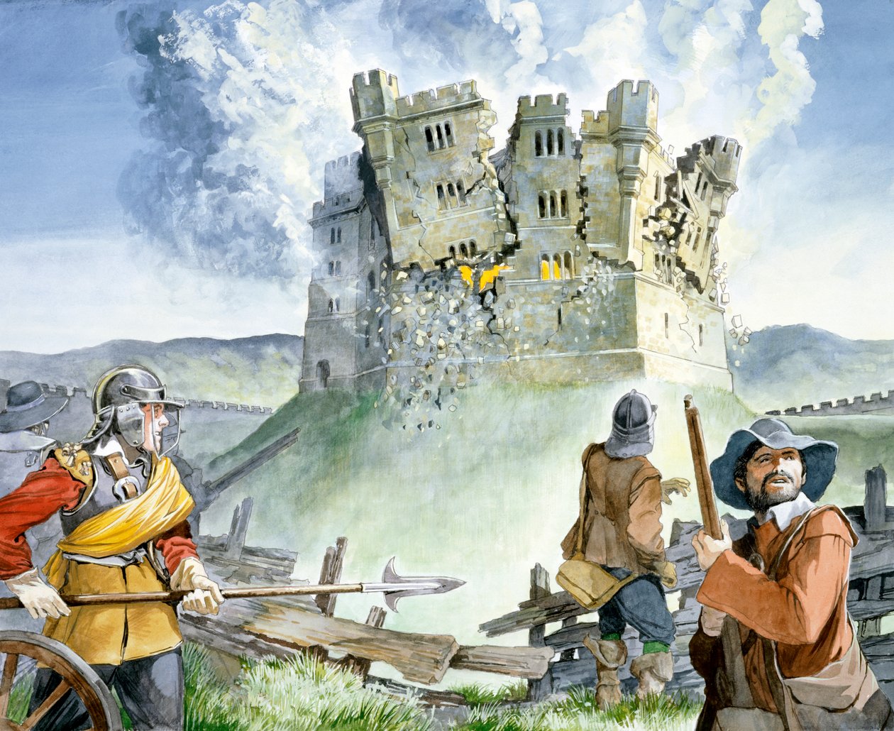 Oblężenie zamku Old Wardour podczas wojny secesyjnej, 1644, c1990-2010 autorstwa Philip Corke