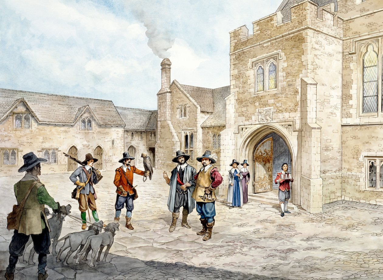 Zamek Farleigh Hungerford, ok. 1660, ok. 1990-2010 autorstwa Philip Corke