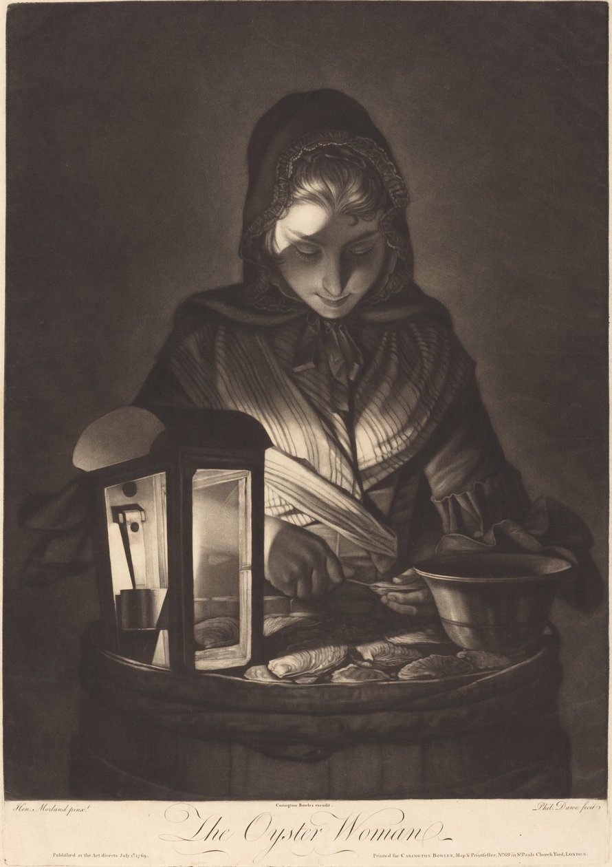 Kobieta ostryg autorstwa Philip Dawe after Henry Robert Morland