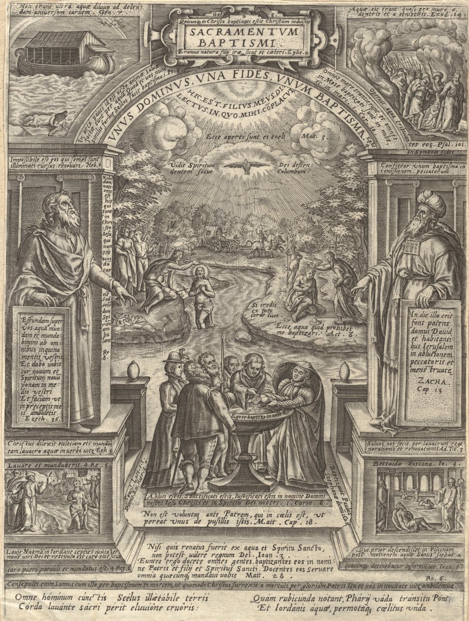 Chrzest, z serii Siedem sakramentów, 1576., 1576. autorstwa Philip Galle