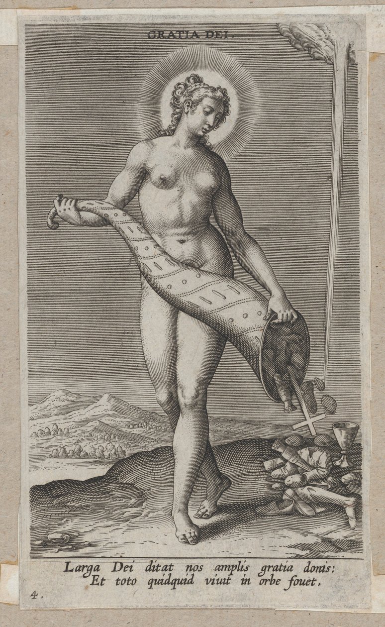 Gratia Dei, z Prosopographia, ca. 1585-90., ca. 1585-90. autorstwa Philip Galle