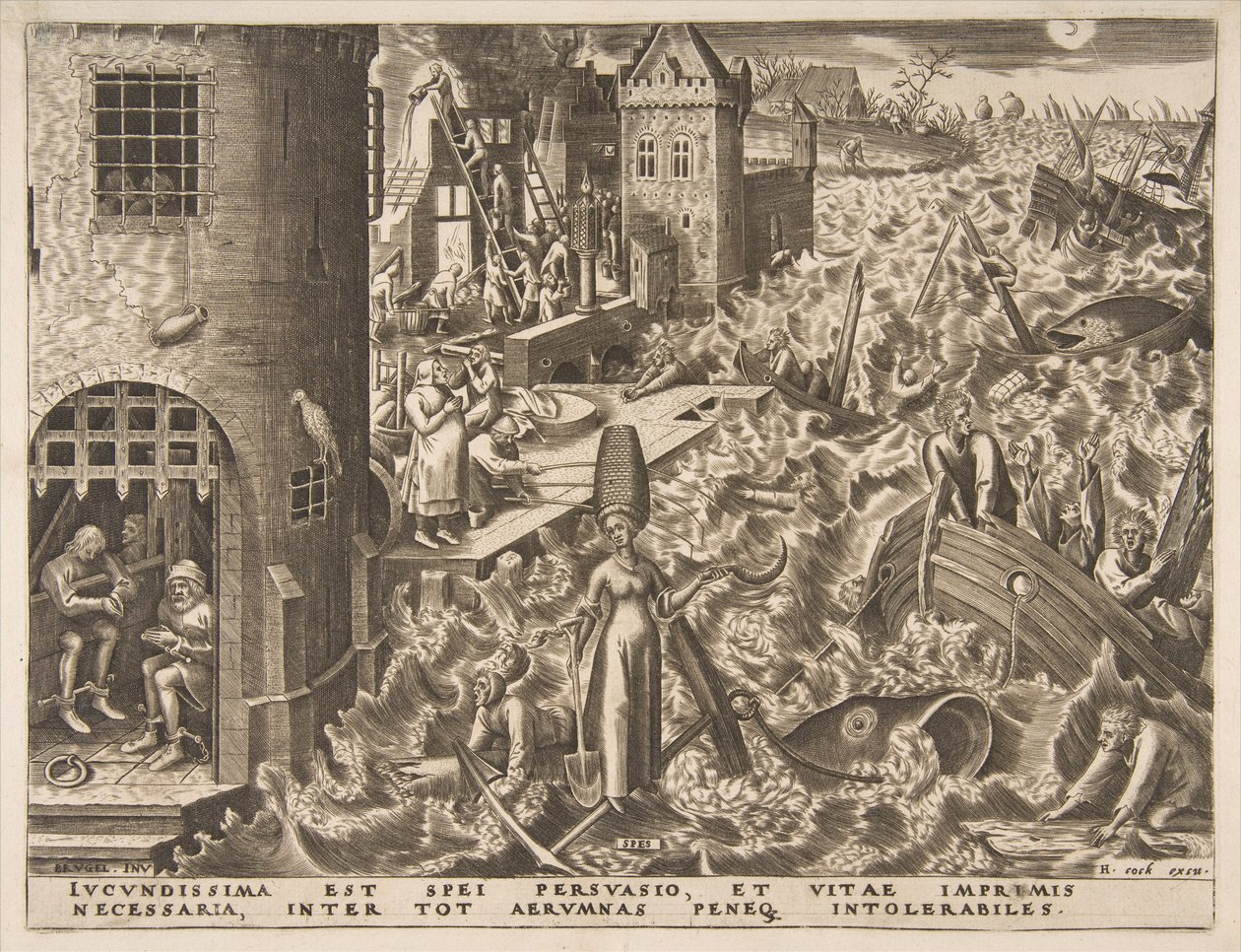 Nadzieja Spes z serii Cnoty, 1559-60. autorstwa Philip Galle
