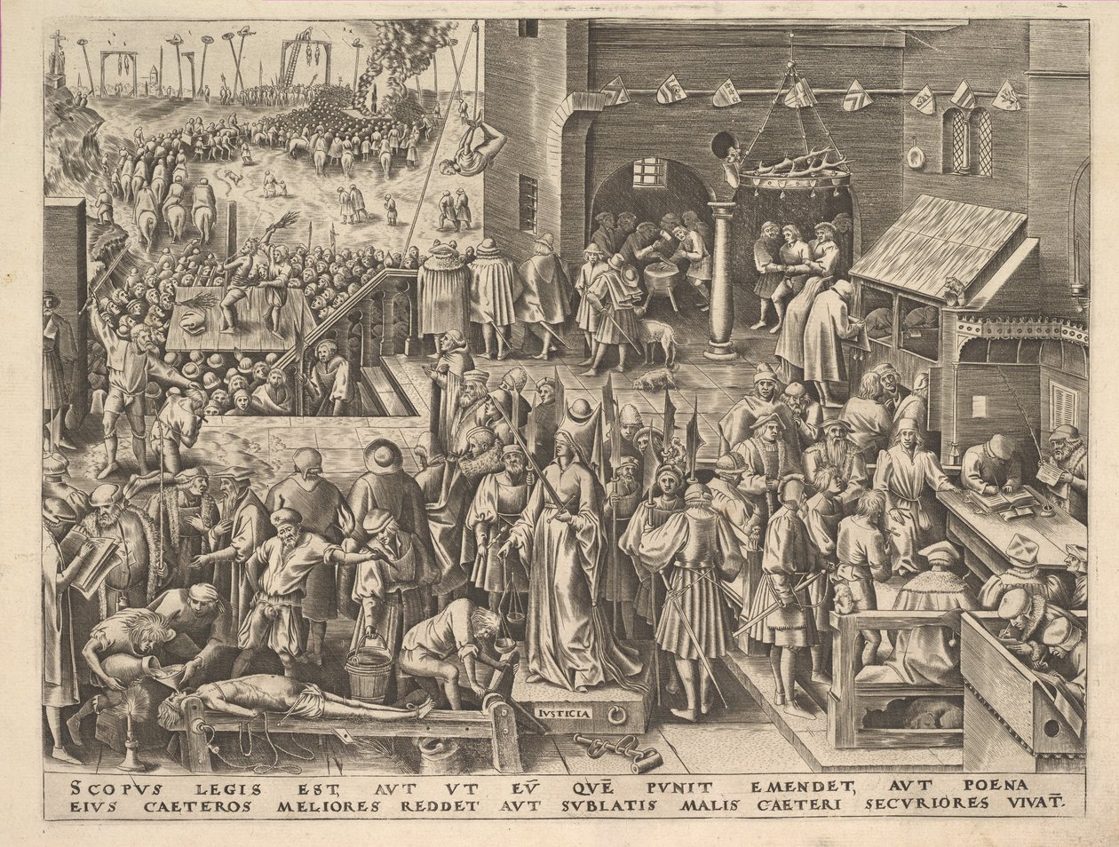 Sprawiedliwość Justicia z Cnót, ca. 1559-60. autorstwa Philip Galle