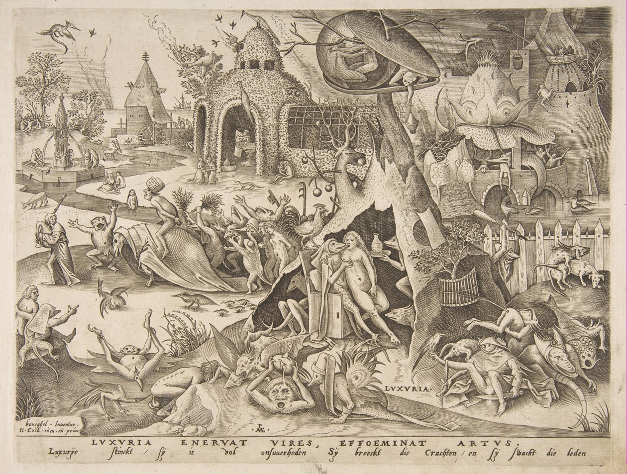 Lust Luxuria z Siedmiu grzechów głównych, 1558. autorstwa Philip Galle
