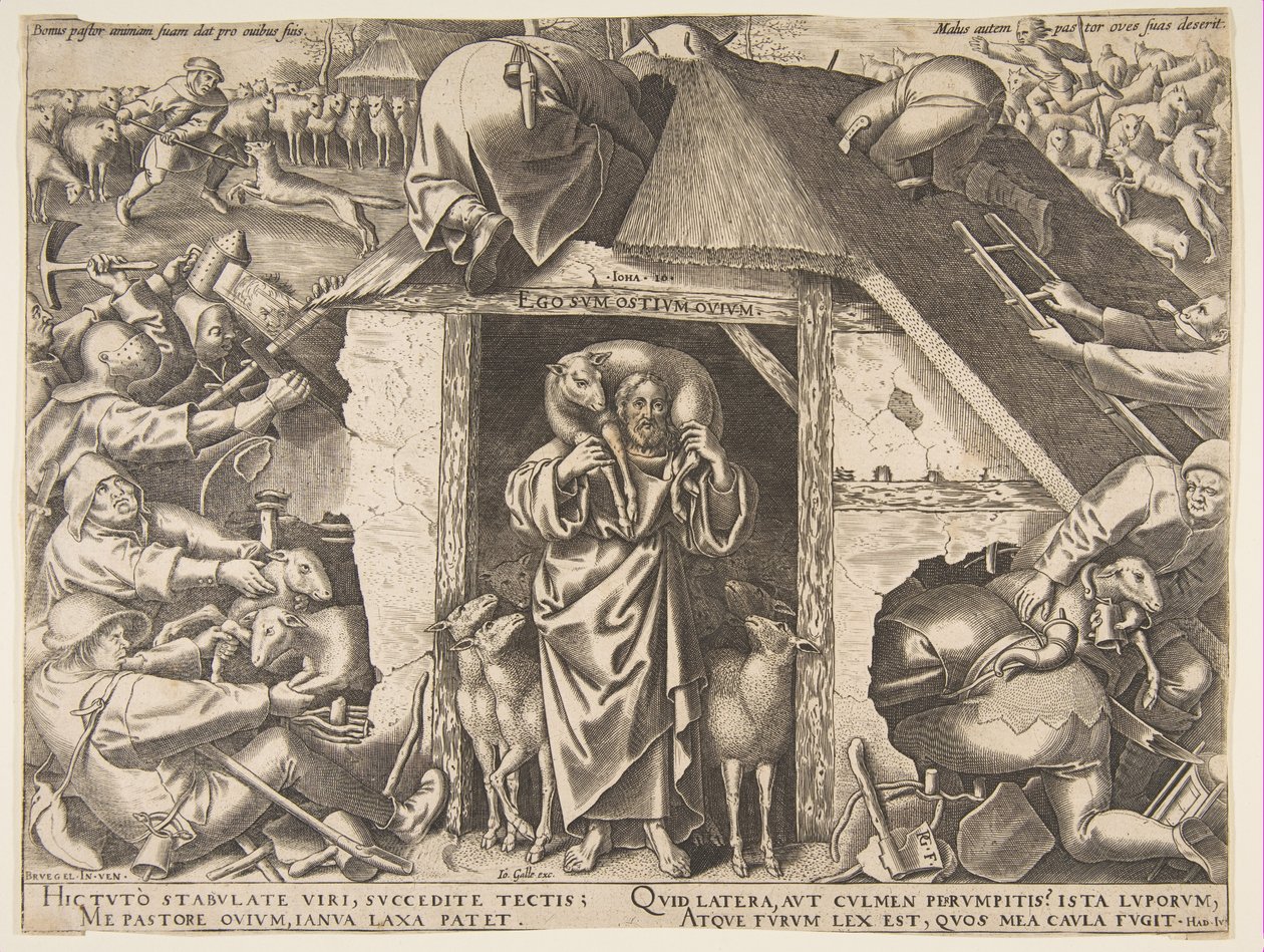 Przypowieść o Dobrym Pasterzu, 1565. autorstwa Philip Galle