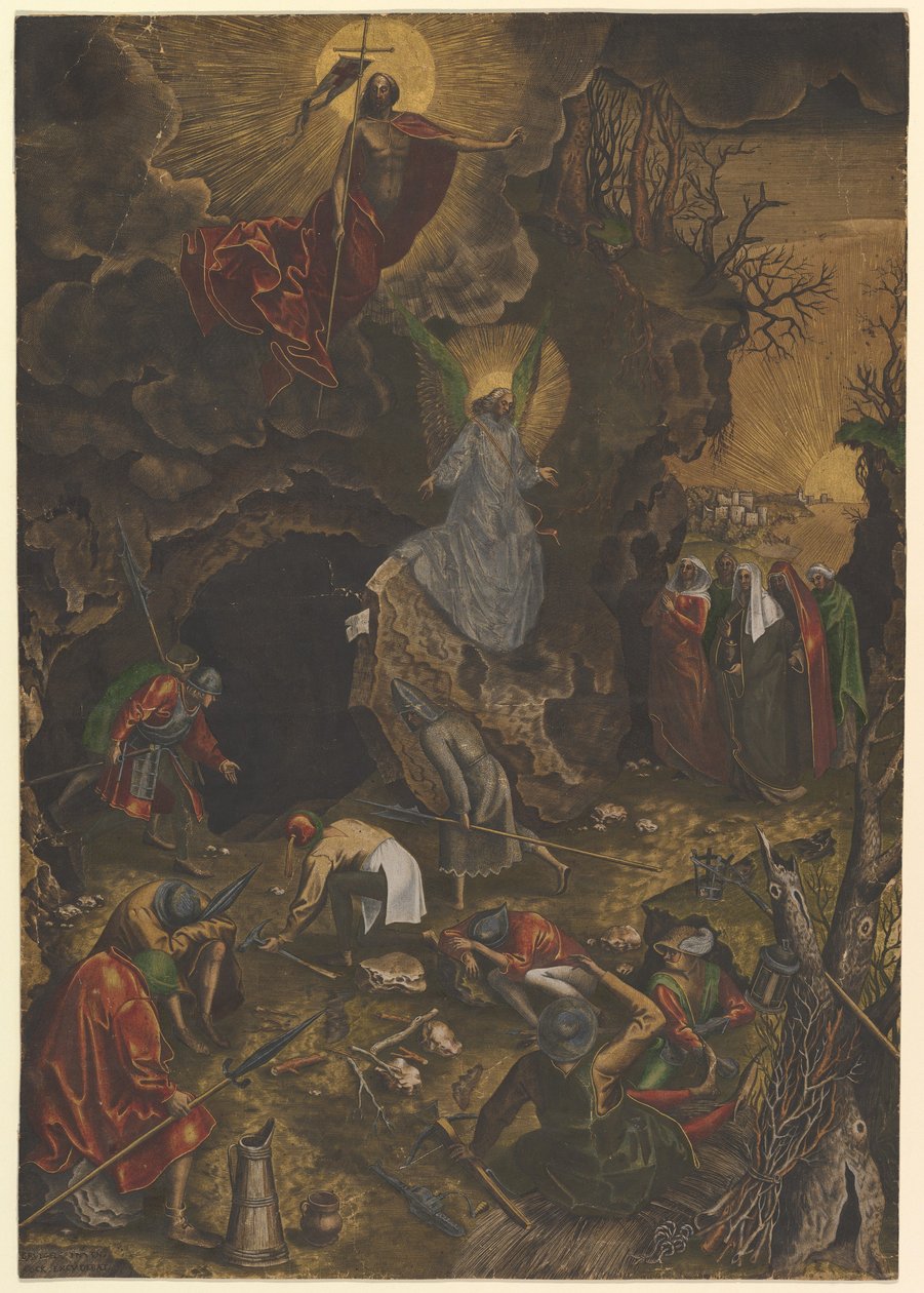Zmartwychwstanie, ca. 1562-63. autorstwa Philip Galle