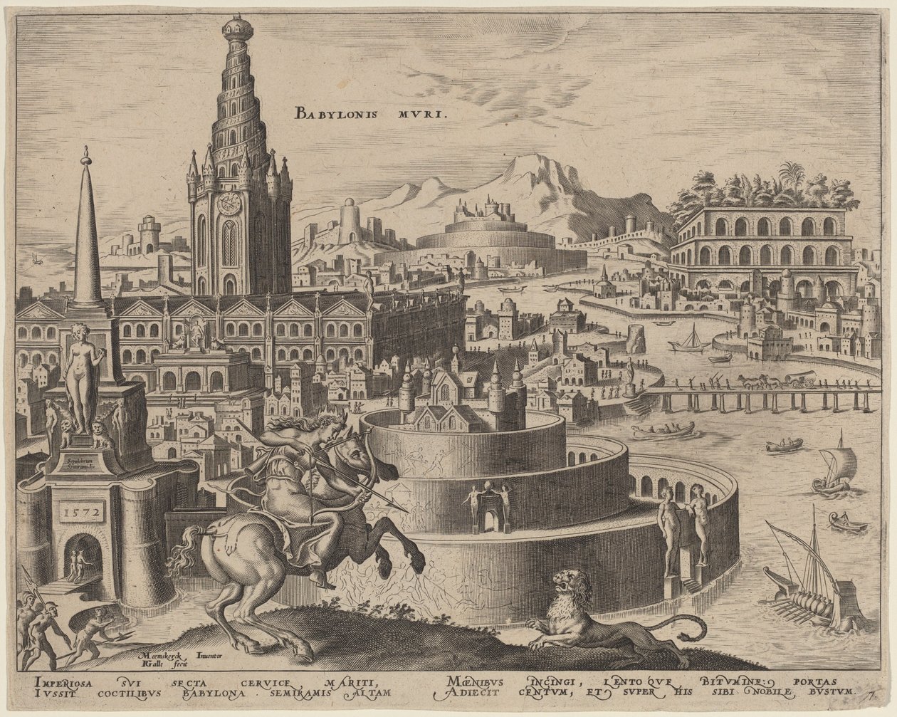 Babylonis Muri (Mury Babilonu) autorstwa Philip Galle, after Maerten van Heemskerck