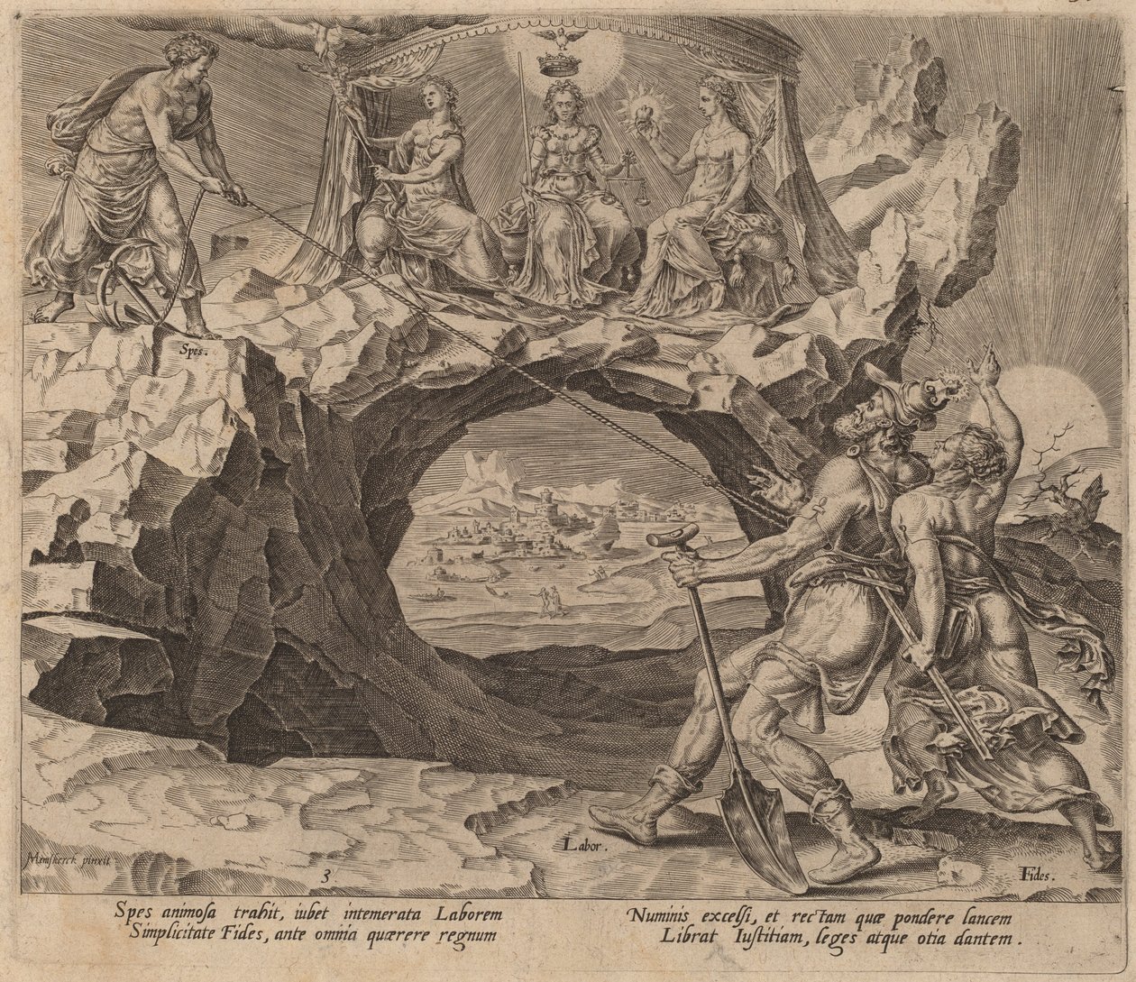 Pilny pracownik aspirujący do sprawiedliwości Pana” autorstwa Philip Galle after Maerten van Heemskerck