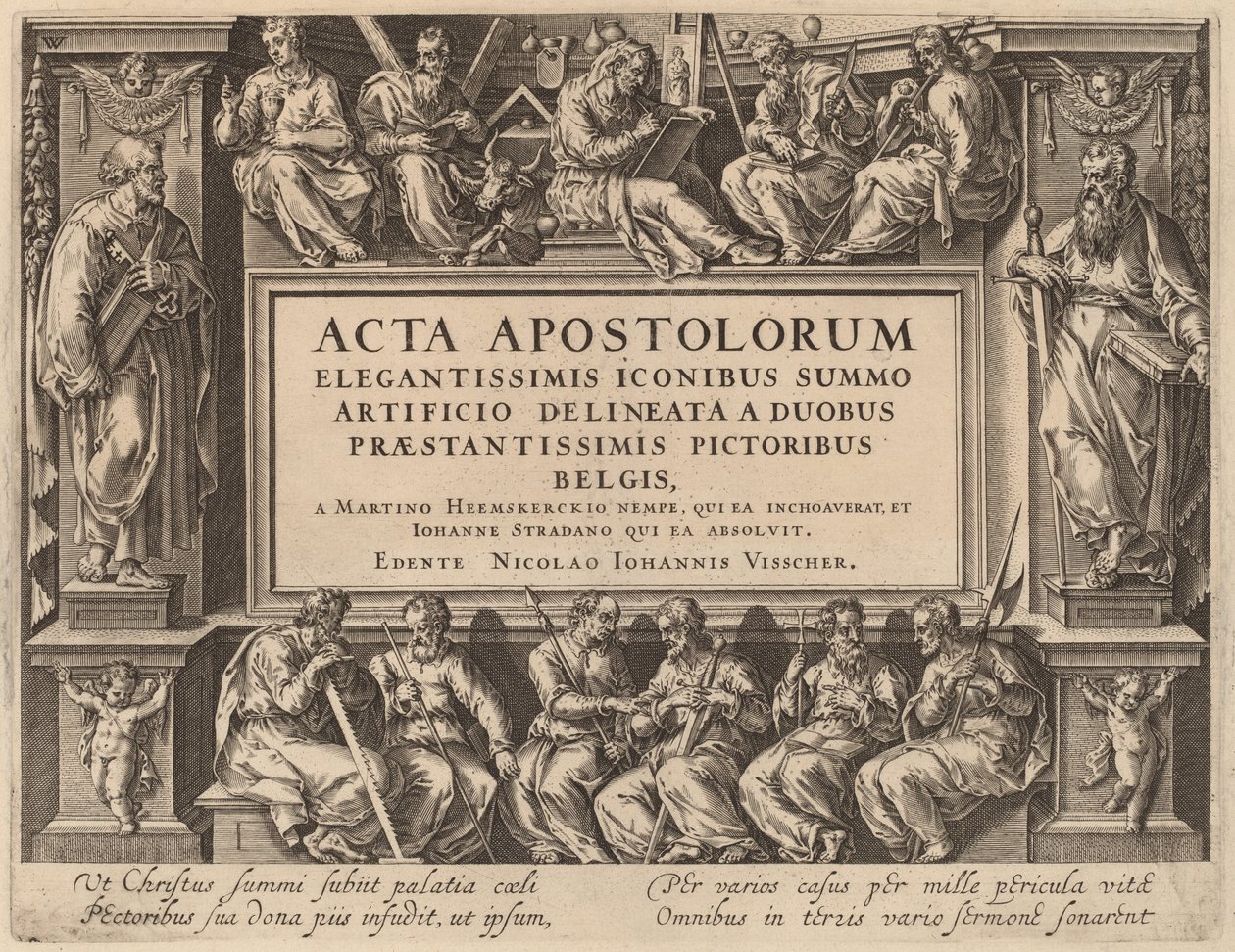 Strona tytułowa autorstwa Philip Galle after Maerten van Heemskerck after Jan van der Straet