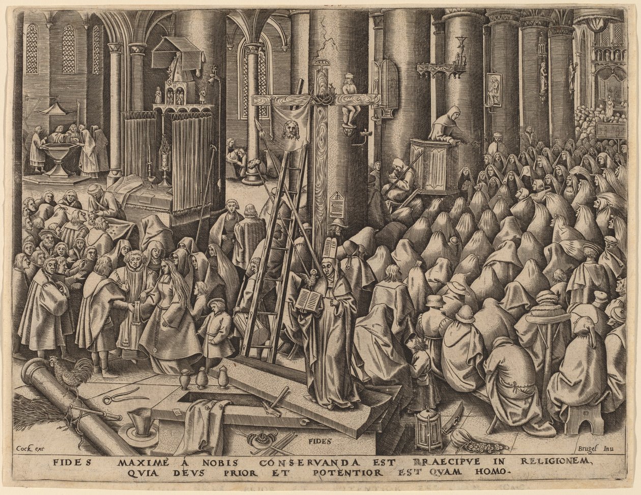 Wiara autorstwa Philip Galle after Pieter Bruegel the Elder