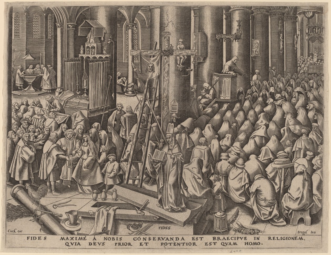 Wiara autorstwa Philip Galle after Pieter Bruegel the Elder