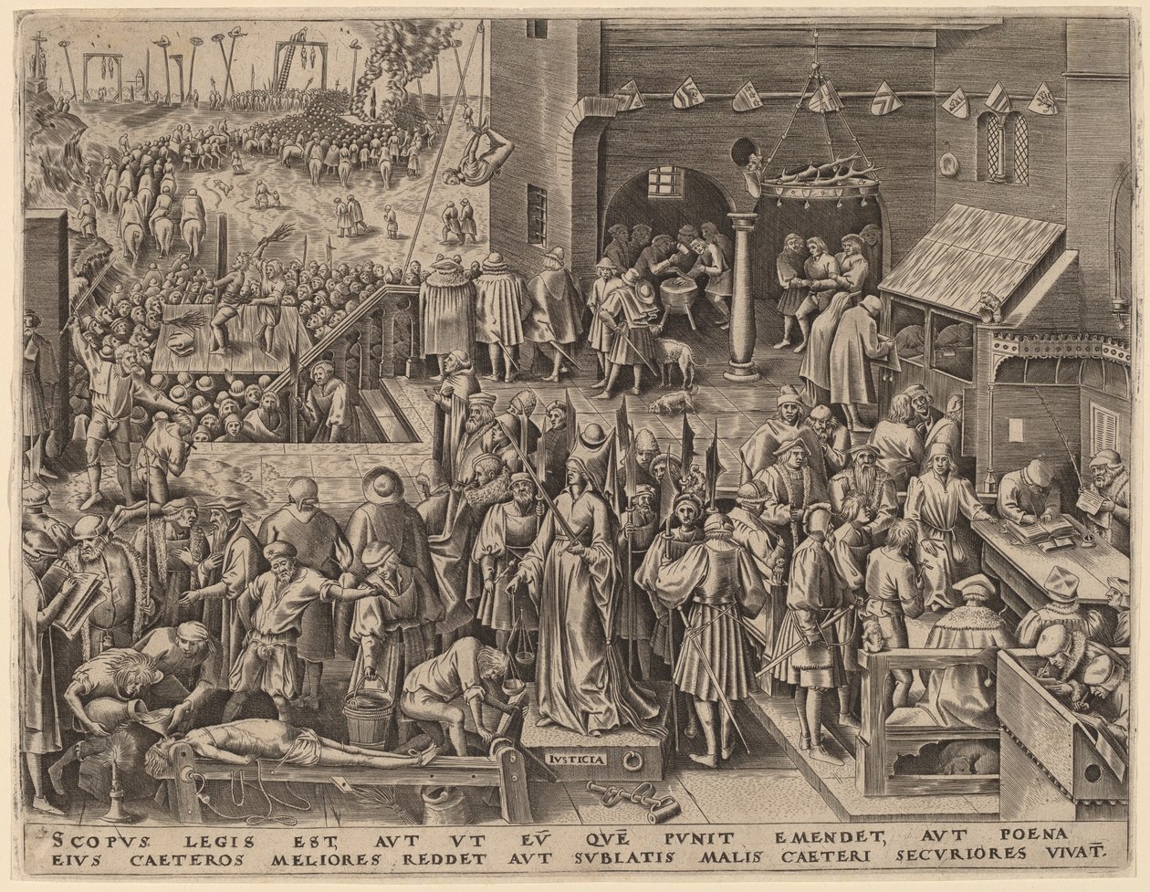 Sprawiedliwość autorstwa Philip Galle after Pieter Bruegel the Elder