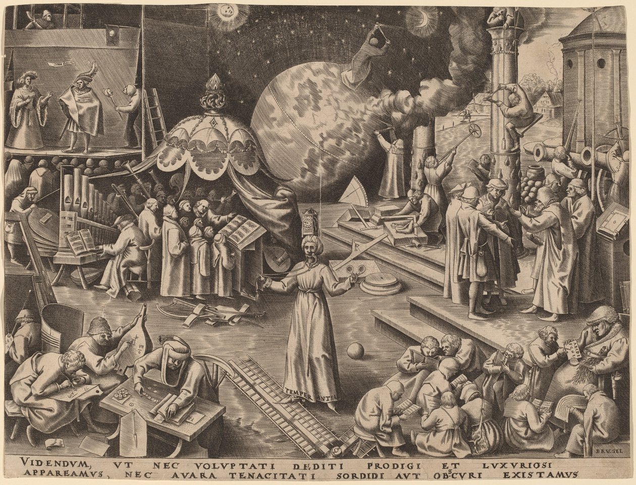 Wstrzemięźliwość autorstwa Philip Galle after Pieter Bruegel the Elder