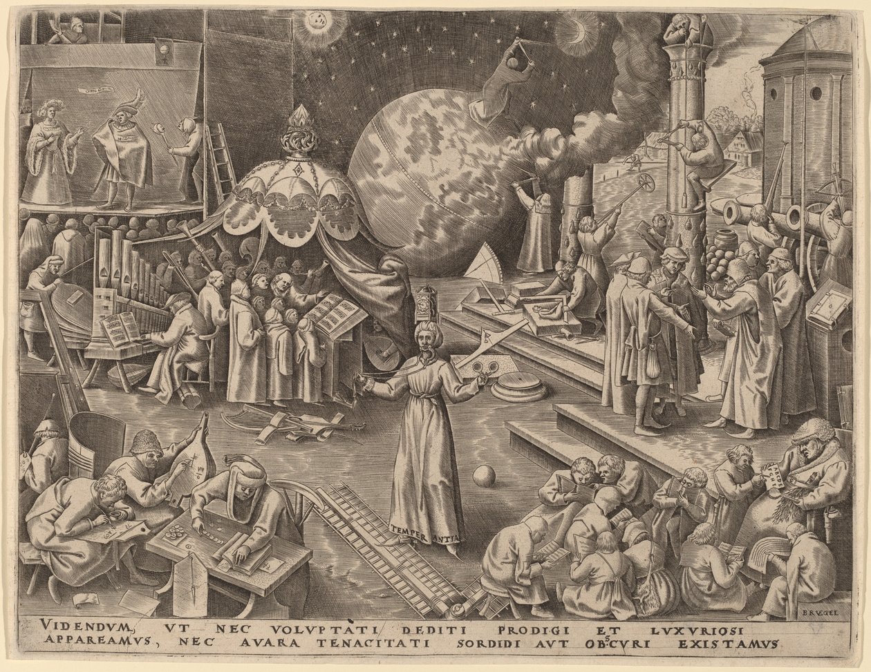 Wstrzemięźliwość autorstwa Philip Galle after Pieter Bruegel the Elder