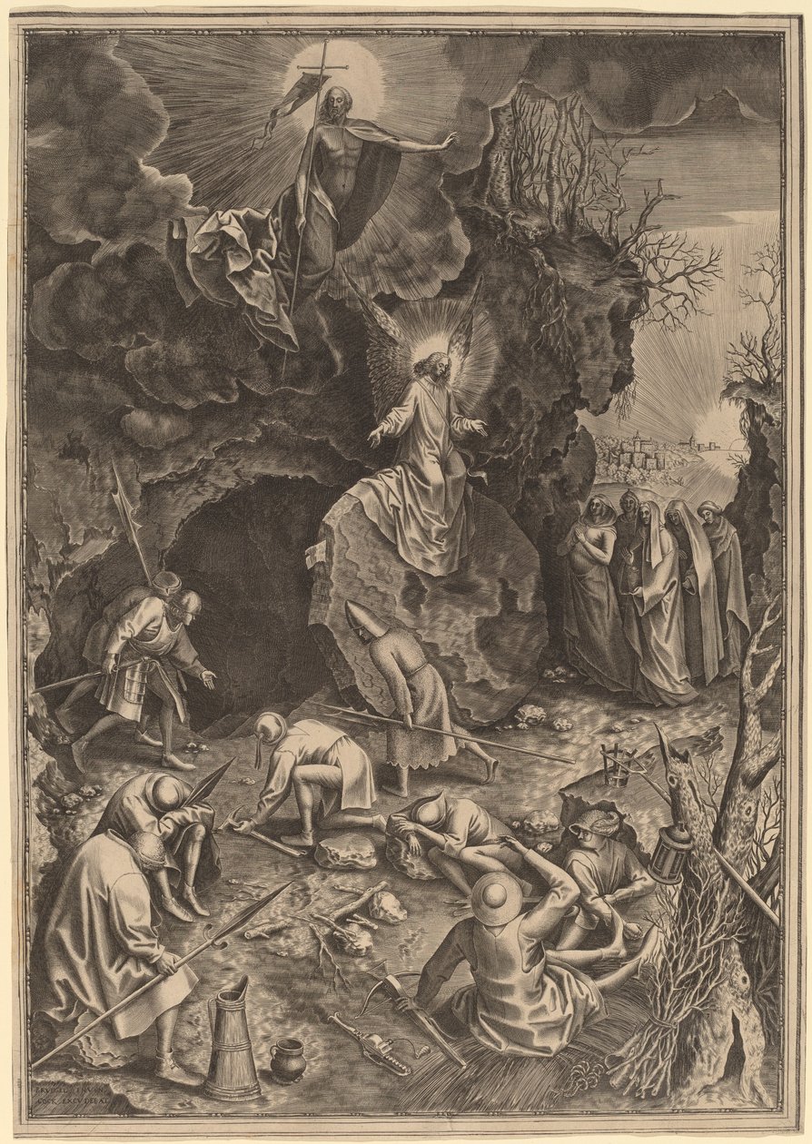 Zmartwychwstanie autorstwa Philip Galle after Pieter Bruegel the Elder