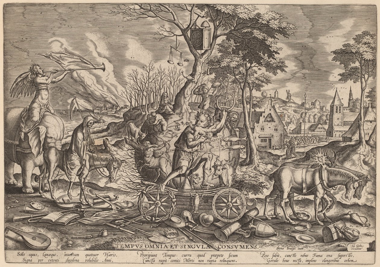 Triumf czasu autorstwa Philip Galle after Pieter Bruegel the Elder