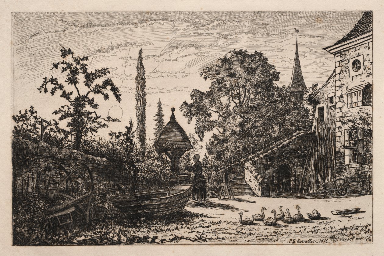 Dziedziniec autorstwa Philip Gilbert Hamerton