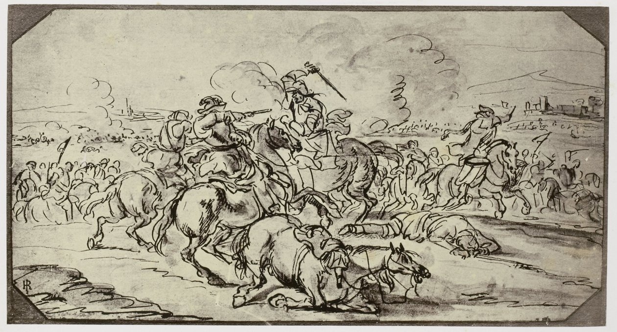 Burgund, bitwa autorstwa Philip Henry Delamotte