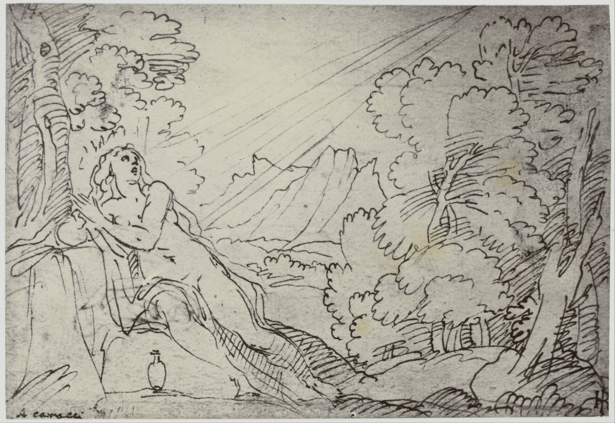 Correggio, Anioł niosący duszę do raju autorstwa Philip Henry Delamotte