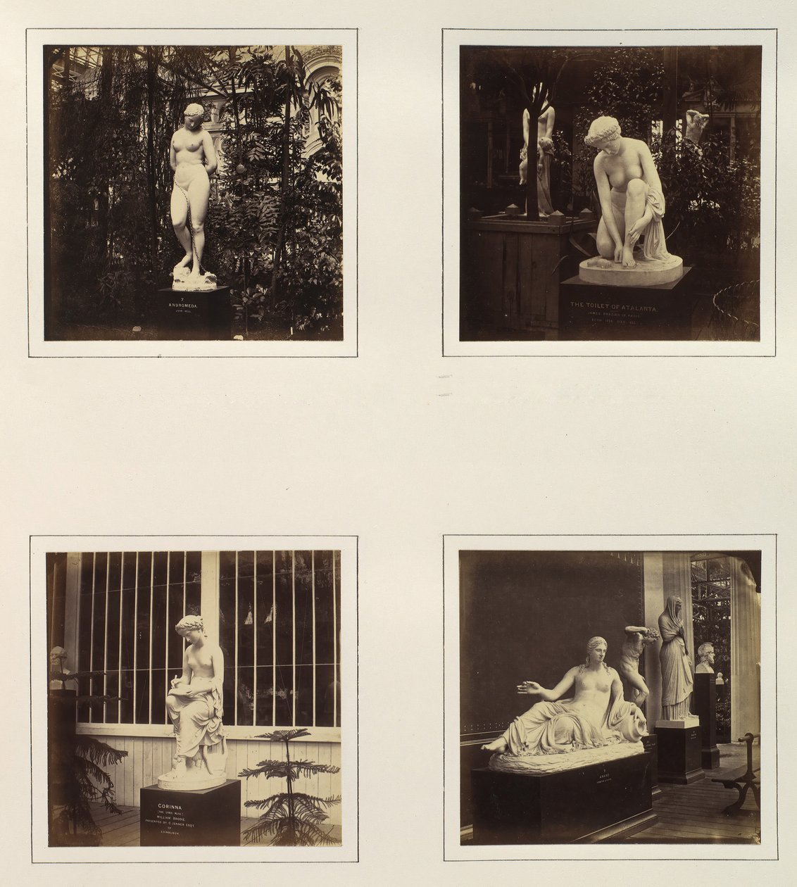 [Rzeźby Andromedy, Toaleta Atalanty, Corinny i Najady], ok. 201 1859. autorstwa Philip Henry Delamotte.
