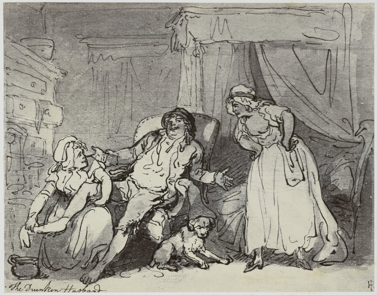 Thomas Rowlandson, Pijany mąż autorstwa Philip Henry Delamotte