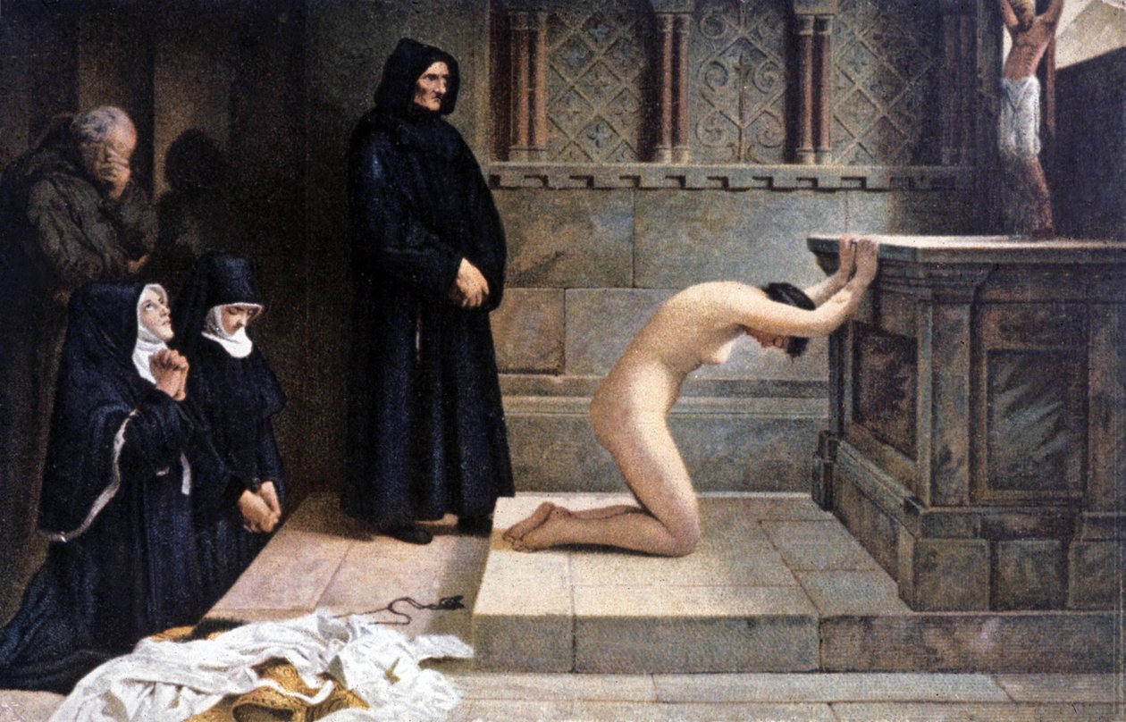 Wielki akt wyrzeczenia się świętej Elżbiety Węgierskiej autorstwa Philip Hermogenes (after) Calderon
