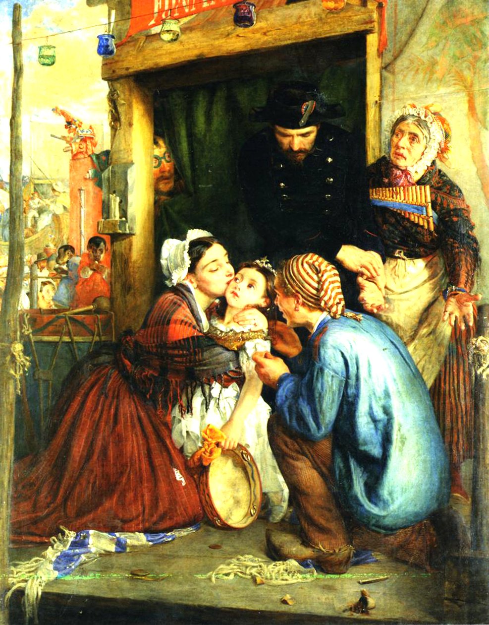Francuscy chłopi odnajdują skradzione dziecko, 1859 autorstwa Philip Hermogenes Calderon