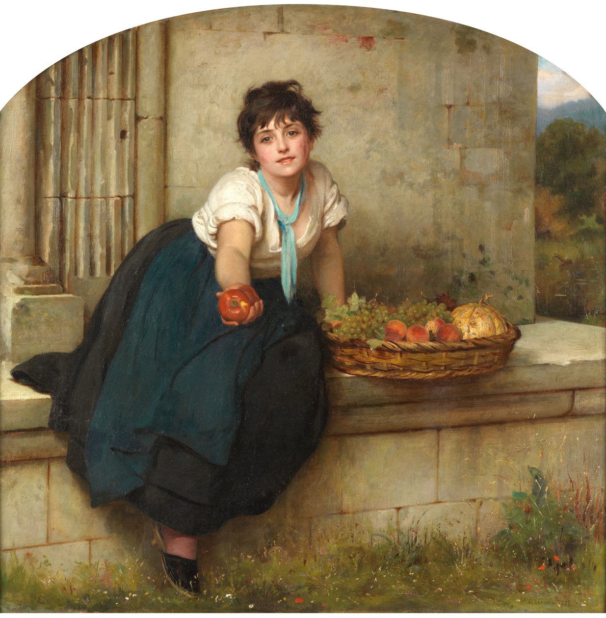 Sprzedawca owoców, 1877 autorstwa Philip Hermogenes Calderon