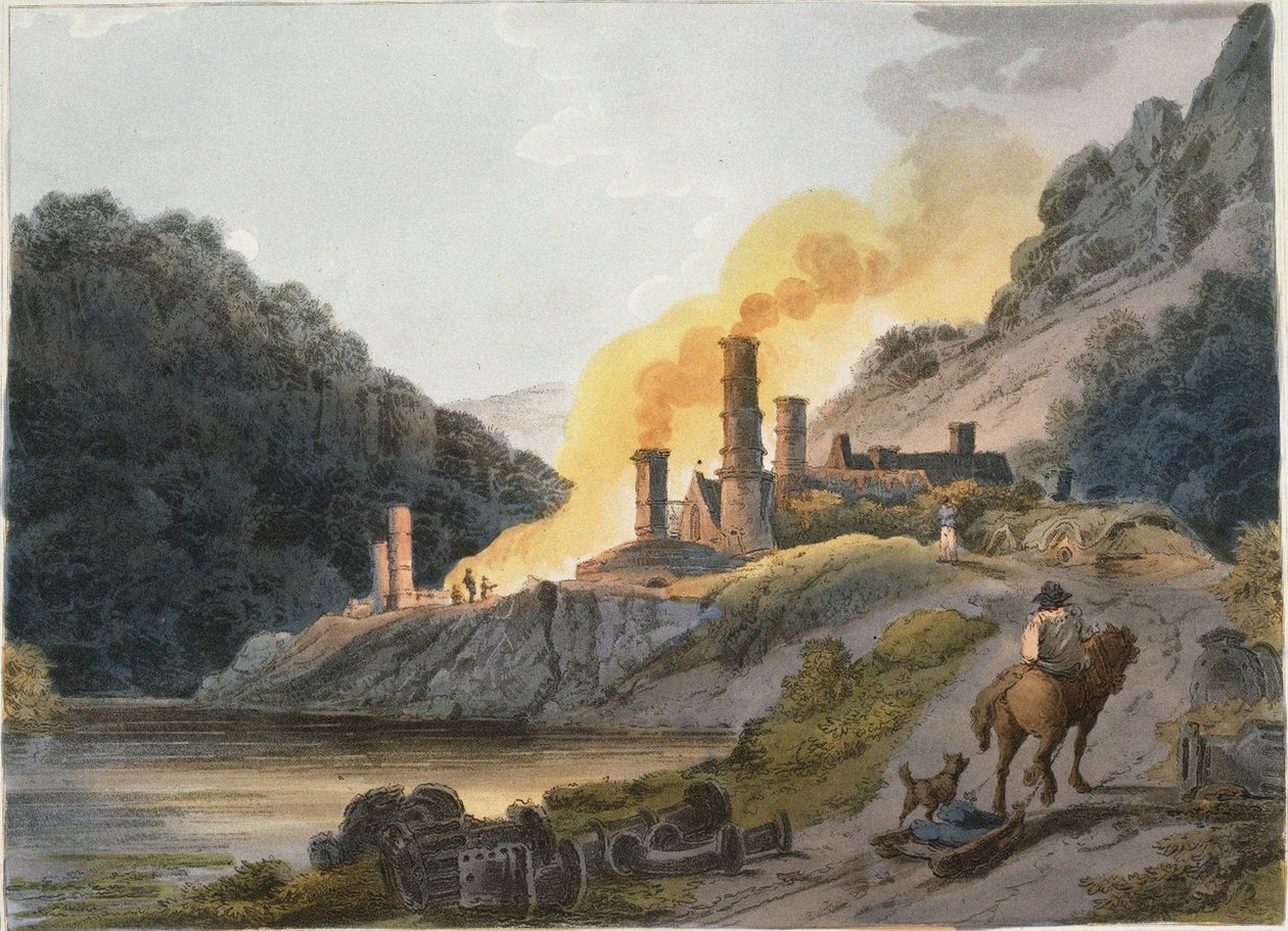 Huta żelaza, Colebrook Dale, 1805 autorstwa Philip James Loutherbourg the Younger