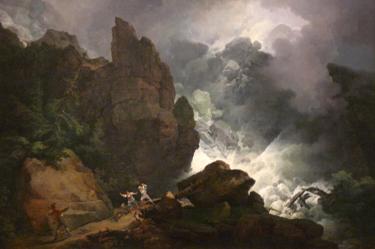 Lawina w Alpach autorstwa Philip James de Loutherbourg