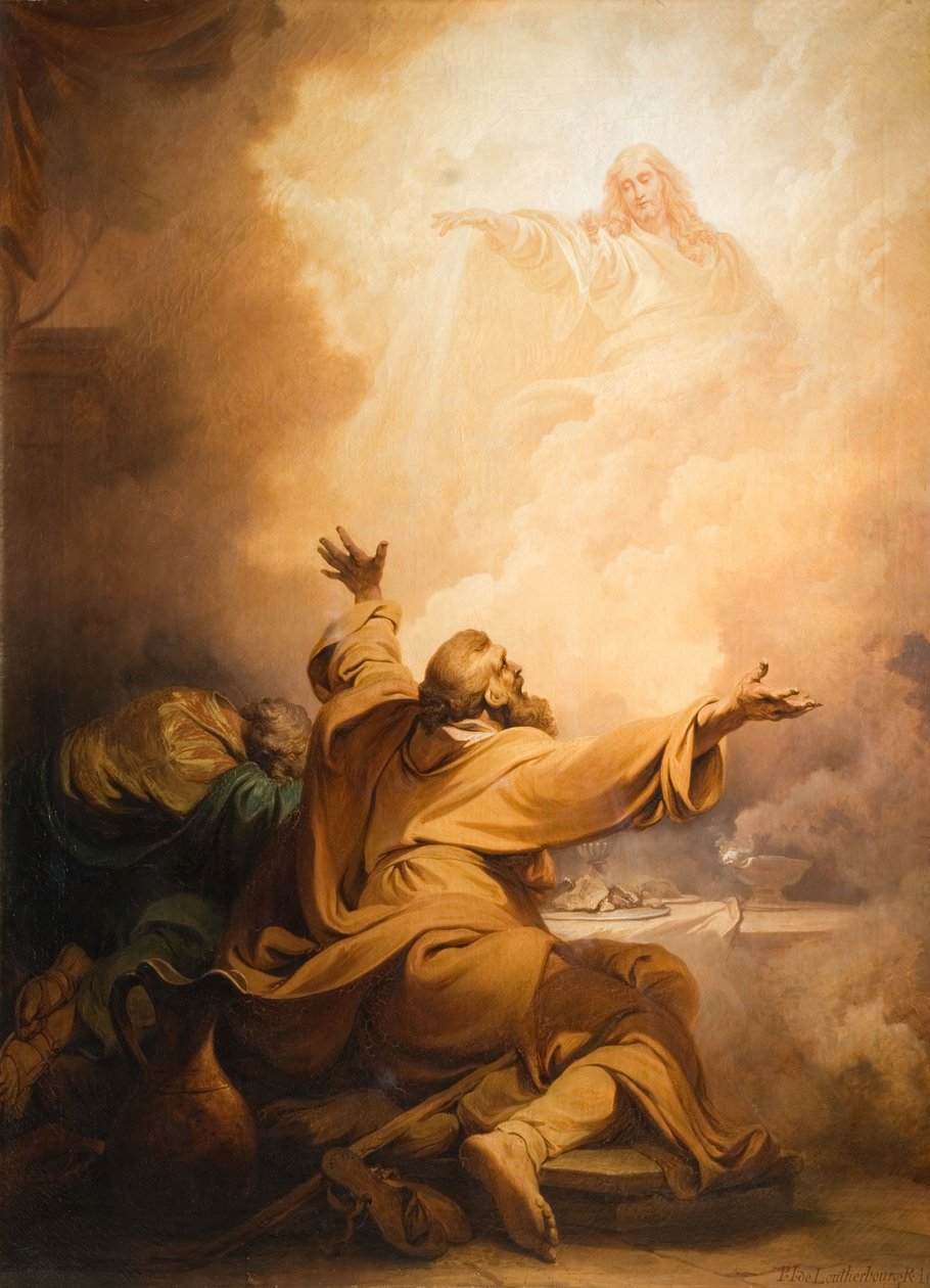 Chrystus ukazujący się uczniom w Emaus, 1797. autorstwa Philip James de Loutherbourg