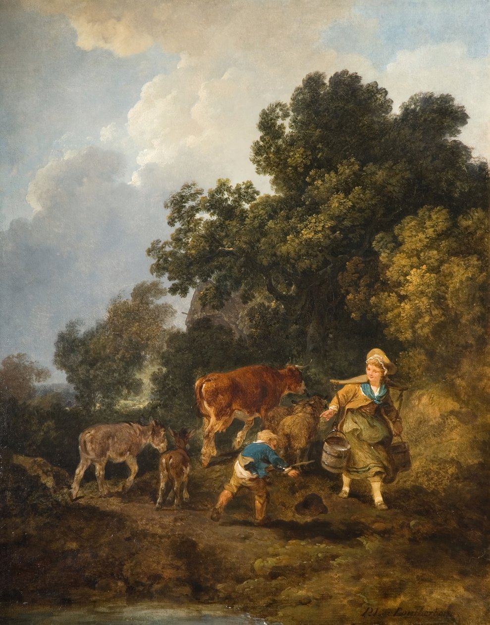 Mleczarka, 1800. autorstwa Philip James de Loutherbourg