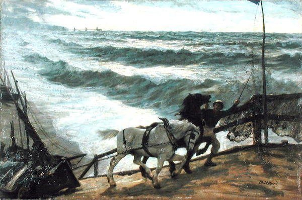 Nadchodząca burza (olej na płótnie) autorstwa Philip Richard Morris